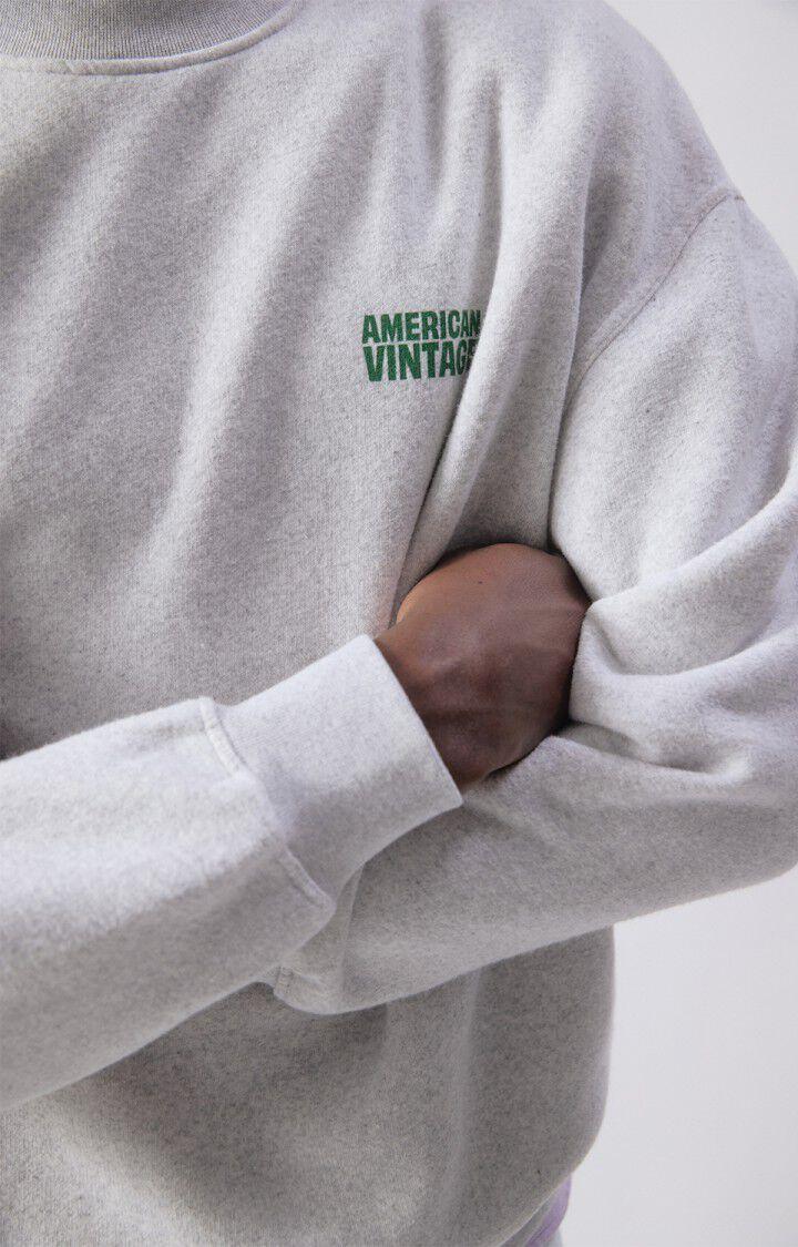 American Vintage Sweatshirt Baptown Gris Chine Herren grau meliert